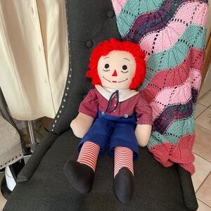Raggedy Andy doll with red yarn hair